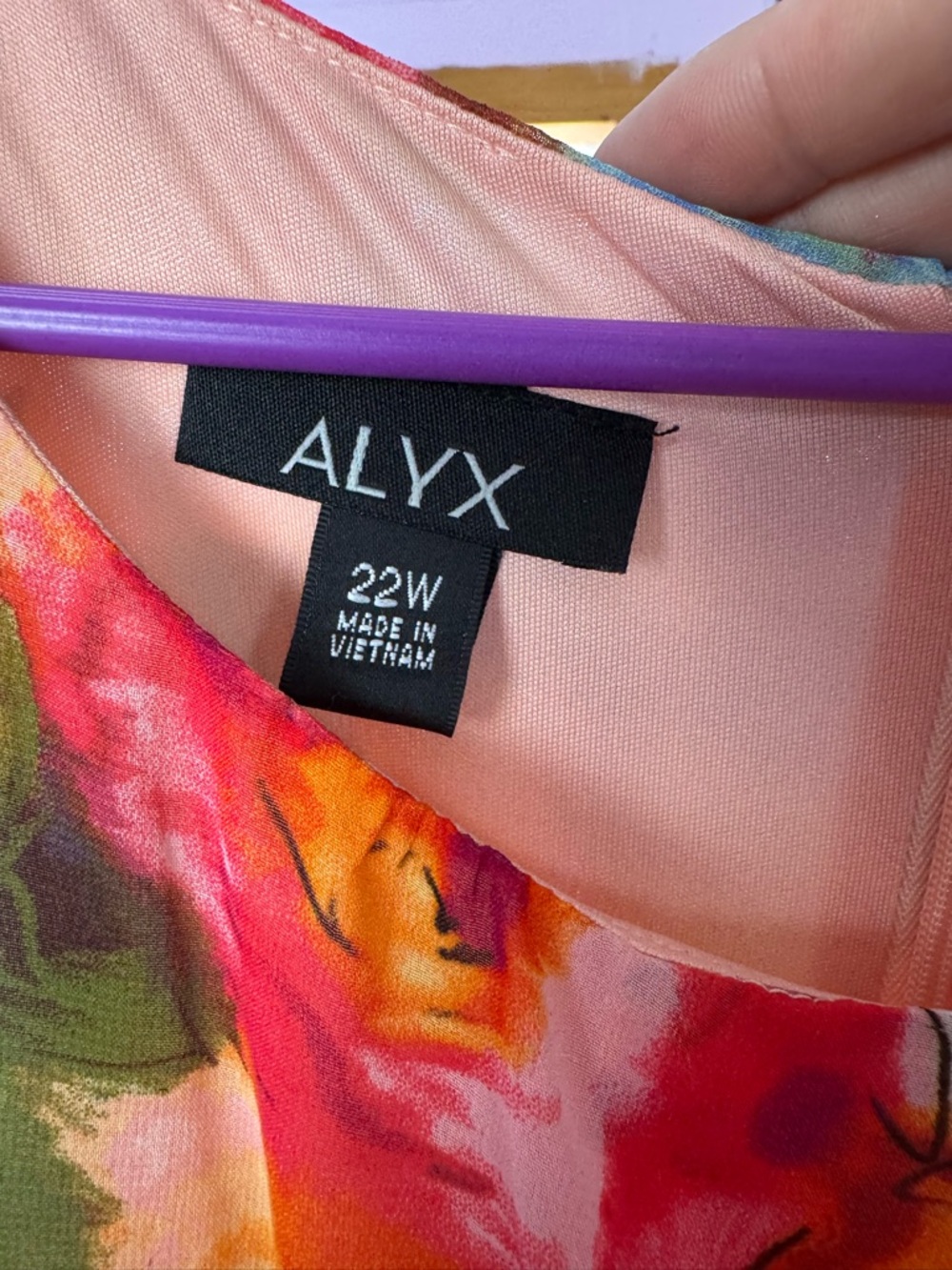 ALYX New With Tags Floral Mix Media Fit & Flare Dress - Size 22W - Picture 4 of 6